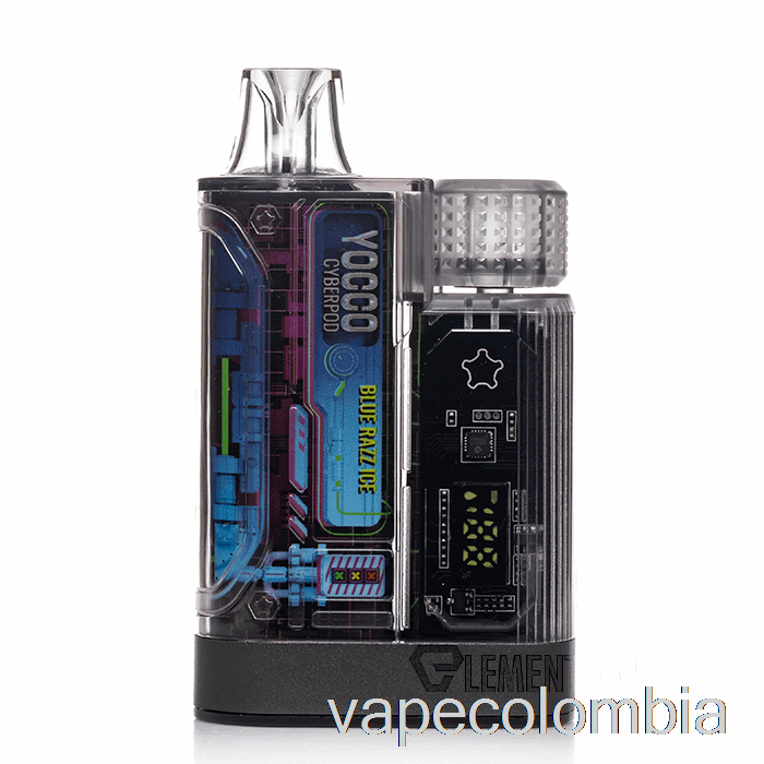 Kit Completo De Vapeo Yocco Cyberpod 12000 Desechable Azul Razz Ice